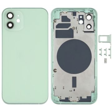 Green Back Housing Cover with SIM Card Tray & Side Keys & Camera Lens for iPhone 12 - 1