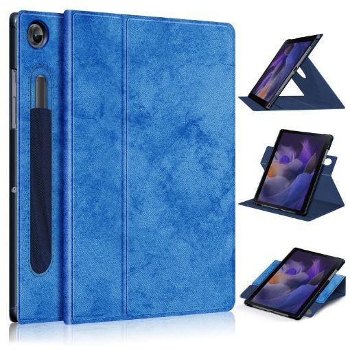 Samsung Galaxy Tab A8 2022 SM-X200 Leather Tablet Case - Dark Blue - 1