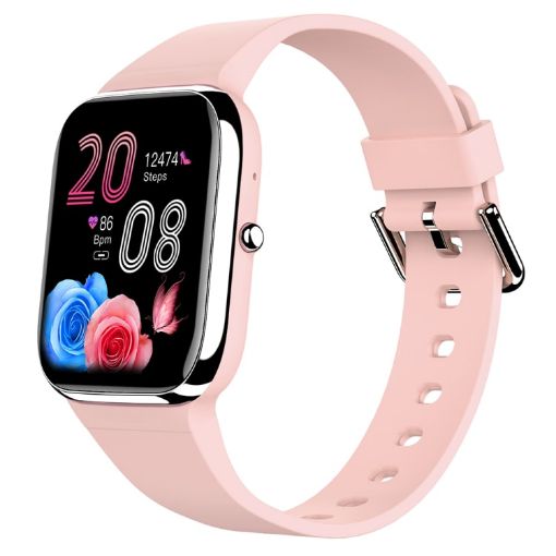 Y9 Pro Smart Watch - Heart Rate & Blood Pressure Monitoring (Pink) - 1