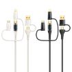 USAMS PD 100W 6 in 1 Fast Charge Data Cable 1.2m Beige - 2