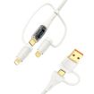 USAMS PD 100W 6 in 1 Fast Charge Data Cable 1.2m Beige - 3