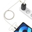USAMS PD 100W 6 in 1 Fast Charge Data Cable 1.2m Beige - 5