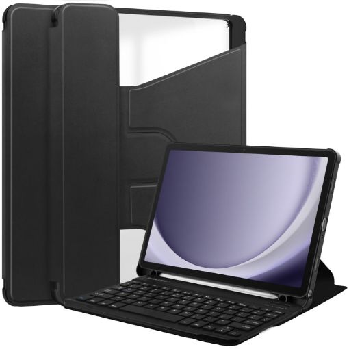 Samsung Galaxy Tab A9+ Leather Case with Keyboard - 1