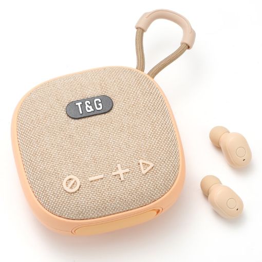 T&G TG-813 2 in 1 TWS Bluetooth Speaker Earphone (Pink) - 1