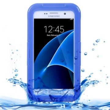 Galaxy S7/G930 IPX8 Waterproof Case with Lanyard - Blue - 1