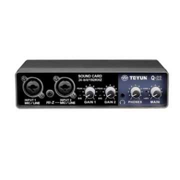 TEYUN Q-22 USB Computer Microphone External Sound Card - 1