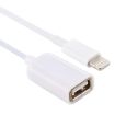 USB Female to 8pin Male OTG Adapter Cable, iOS 10.2 Support, 18cm White - 3