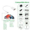 USB Female to 8pin Male OTG Adapter Cable, iOS 10.2 Support, 18cm White - 5