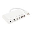 5 in 1 8 Pin to USB HUB USB-C 3.5mm Earphone SD TF Card Reader - 1