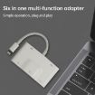 6 in 1 Camera Adapter with Dual USB, Dual SD Card, 3.5mm Audio Interface - 7