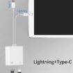 NK-1035 Pro 2 in 1 USB-C/Type-C + 8 Pin Male to RJ45 Adapter - 7
