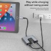 NK-1056 3 in 1 8 Pin Male to 8 Pin Charging + RJ45 Ethernet + 3.5mm Earphone Female Adapter - 6
