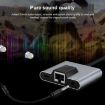 NK-1056 3 in 1 8 Pin Male to 8 Pin Charging + RJ45 Ethernet + 3.5mm Earphone Female Adapter - 7