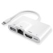 4 in 1 8 Pin Male to 8 Pin Power + RJ45 Ethernet + HDMI + USB Camera Female OTG Adapter - 1