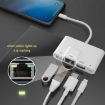 4 in 1 8 Pin Male to 8 Pin Power + RJ45 Ethernet + HDMI + USB Camera Female OTG Adapter - 6