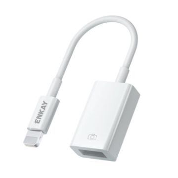 ENKAY ENK-AT108 8 Pin to USB 3.0 OTG Adapter Data Cable for iPhone/iPad - 1