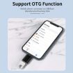 XQ-ZH001 USB Female to 8 Pin Male OTG Adapter - Silver - 3