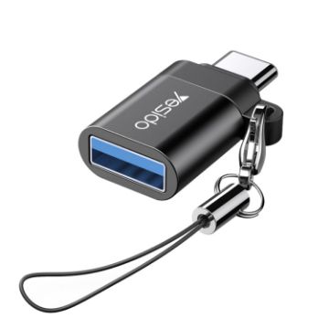 Yesido GS06 Type-C to USB 3.0 OTG Mini Connector Adapter with Keychain - 1