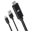 USB-C to HDMI 4K Cable, 1.8m Length, Aluminum Alloy (Black) - 2