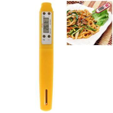 LCD Digital Food Thermometer -50 to 300C (Yellow) - 1