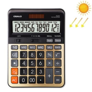 OSALO OS-3TV 12-digit LCD Screen Solar Desktop Calculator - 1