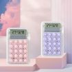 Small Silent Simple Calculator Mini Candy Pink - 2