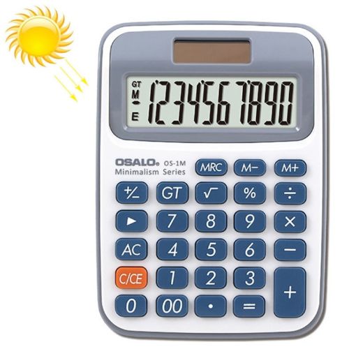 OSALO 10-digit LCD Screen Solar Dual Power Desktop Calculator - 1