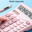 Large Screen Solar Dual Power Calculator - Pink - 5