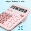 Large Screen Solar Dual Power Calculator - Pink - 6
