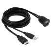 USB 2.0 & HDMI Male to Female Extension Cable - 2m Length - 5