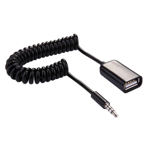 3.5mm Male to USB 2.0 Female Audio Converter Cable for Car MP3 Speaker - 1