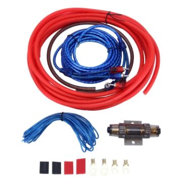 1200W Car Subwoofer Amplifier Audio Wire Cable Kit with 60Amp Fuse Holder - 1