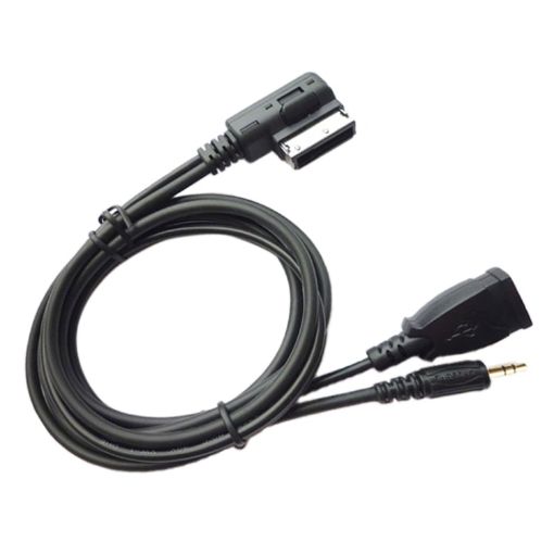 Car AMI AUX Audio Cable + USB Charging for Mercedes-Benz - 1