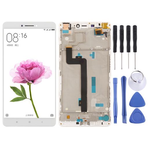 Xiaomi Mi Max TFT LCD Screen Digitizer Full Assembly with Frame - White - 1