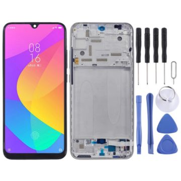 Xiaomi Mi CC9e/A3 LCD Screen Digitizer Assembly with Frame - Silver - 1