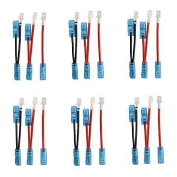 6pcs Car Marine 5 Pin Rocker Switch Jumper Wire Kit - Male & Female Terminals - 1