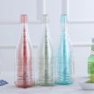 Champagne Wine Glasses Set + Wine Bottle - Transparent Blue - 2