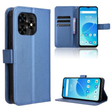 UMIDIGI G5 Mecha Diamond Texture Leather Phone Case - Blue - 1