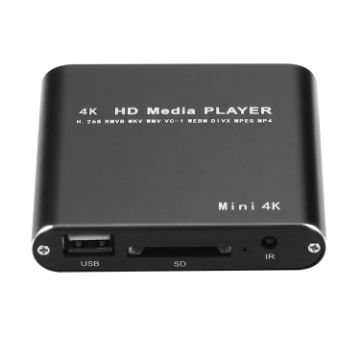X9 HD Multimedia Player 4K Video Loop USB External Media Player (UK Plug) - 1