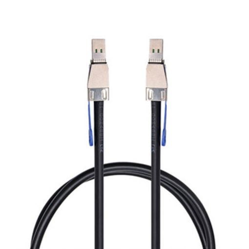 12Gbps SFF-8644 To 8644 HD Server Data Cable, Black 2m - 1