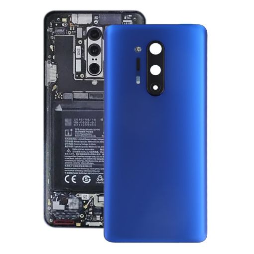 OnePlus 8 Pro Battery Back Cover with Camera Lens Cover - Blue - 1