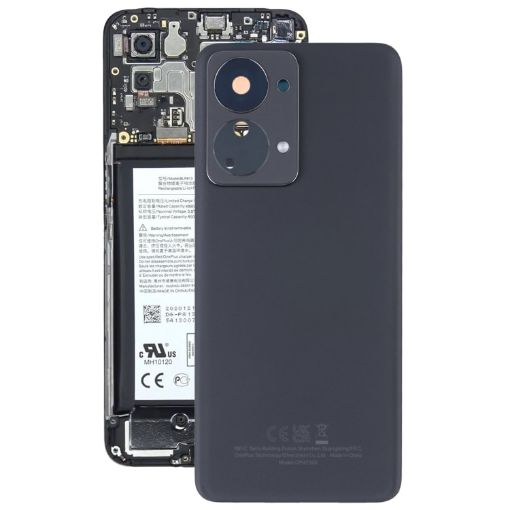 OnePlus Nord 2T Battery Back Cover with Camera Lens - Black - 1