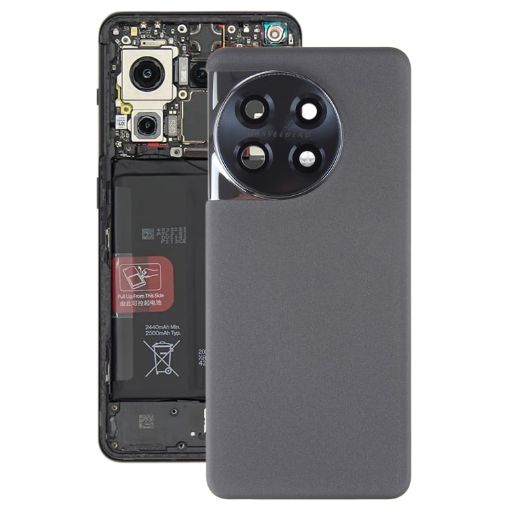 OnePlus 11 PBH110 Battery Back Cover with Camera Lens Cover - Black - 1