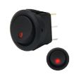 20 Amp 12V Triple Plug LED Rocker Switch (Red Light) - 1