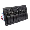 3Pin 8 Way Switches Combination Switch Panel for Car RV Marine Boat - 2