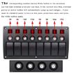 3Pin 8 Way Switches Combination Switch Panel for Car RV Marine Boat - 6