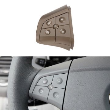 Picture of Car Left Side 5-button Steering Wheel Switch Buttons Panel 1648200010 for Mercedes-Benz W164, Left Driving (Coffee)