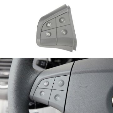 Picture of Car Left Side 4-button Steering Wheel Switch Buttons Panel 1648200010 for Mercedes-Benz W164, Left Driving (Grey)