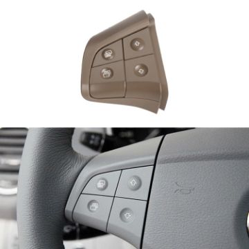 Picture of Car Left Side 4-button Steering Wheel Switch Buttons Panel 1648200010 for Mercedes-Benz W164, Left Driving (Coffee)
