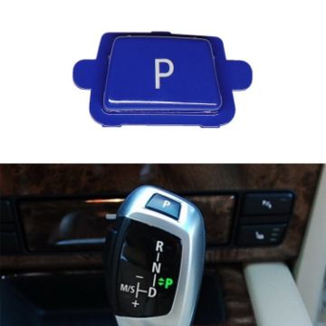 BMW X5 X6 2007-2013 Car Gear Lever Auto Parking Button Letter P Cap, Left Driving (Blue) - 1